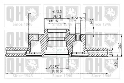 Тормозной диск QUINTON HAZELL BDC3458