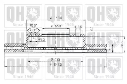 Тормозной диск QUINTON HAZELL BDC3468