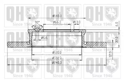 Тормозной диск QUINTON HAZELL BDC3470