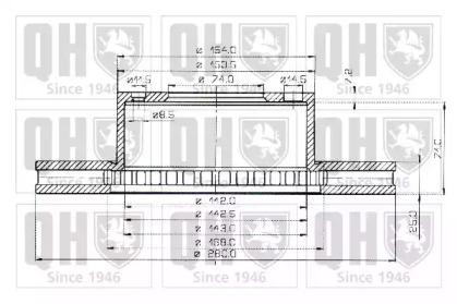 Тормозной диск QUINTON HAZELL BDC3478