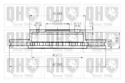 Тормозной диск QUINTON HAZELL BDC3501