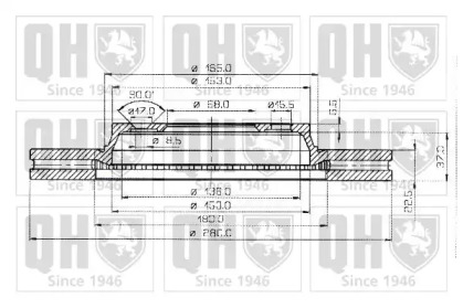 Тормозной диск QUINTON HAZELL BDC3515