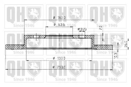 Тормозной диск QUINTON HAZELL BDC3518