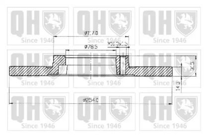 Тормозной диск QUINTON HAZELL BDC3519