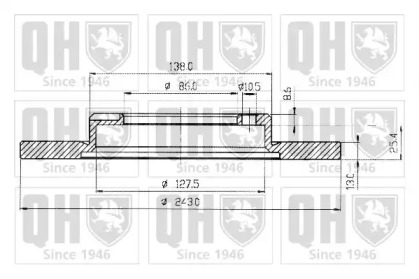 Тормозной диск QUINTON HAZELL BDC3533