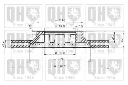 Тормозной диск QUINTON HAZELL BDC3536