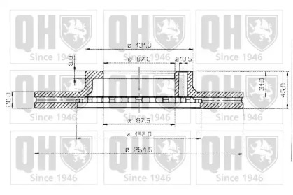 Тормозной диск QUINTON HAZELL BDC3537