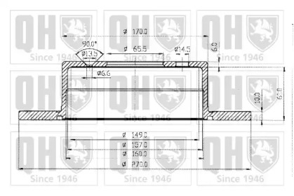 Тормозной диск QUINTON HAZELL BDC3544