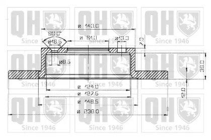 Тормозной диск QUINTON HAZELL BDC3549