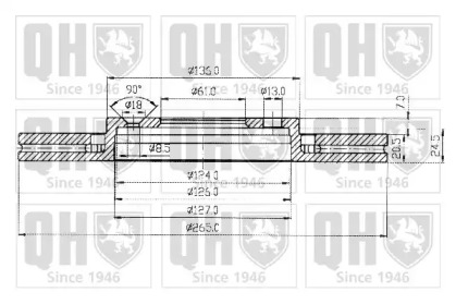 Тормозной диск QUINTON HAZELL BDC3552