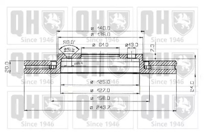 Тормозной диск QUINTON HAZELL BDC3553