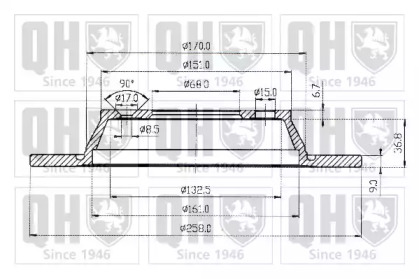 Тормозной диск QUINTON HAZELL BDC3554