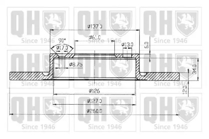 Тормозной диск QUINTON HAZELL BDC3565