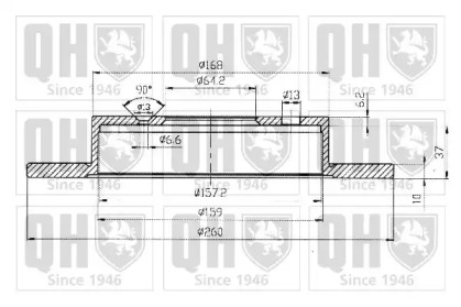 Тормозной диск QUINTON HAZELL BDC3574