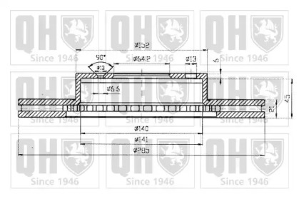 Тормозной диск QUINTON HAZELL BDC3575