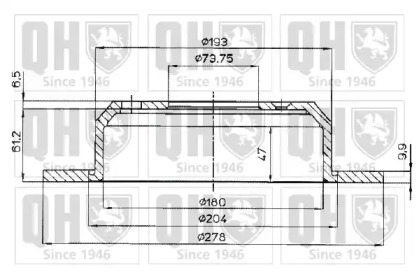 Тормозной диск QUINTON HAZELL BDC3584