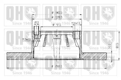 Тормозной диск QUINTON HAZELL BDC3585