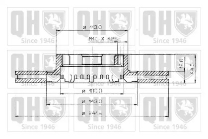 Тормозной диск QUINTON HAZELL BDC3588