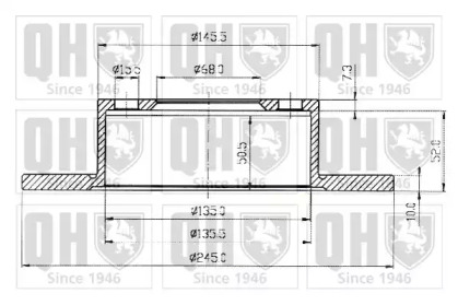 Тормозной диск QUINTON HAZELL BDC3589