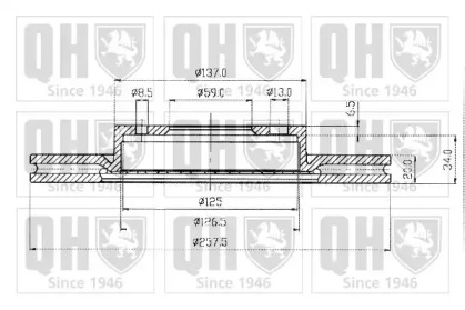 Тормозной диск QUINTON HAZELL BDC3593