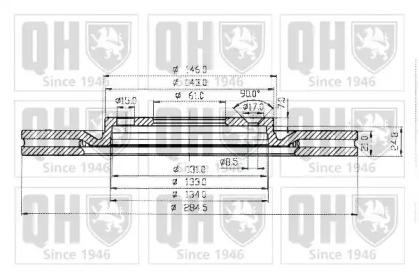 Тормозной диск QUINTON HAZELL BDC3602