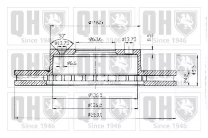 Тормозной диск QUINTON HAZELL BDC3608