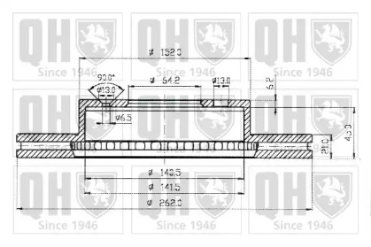 Тормозной диск QUINTON HAZELL BDC3626