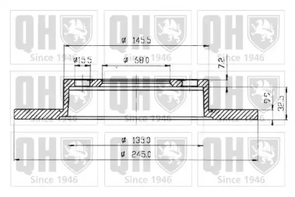 Тормозной диск QUINTON HAZELL BDC3629