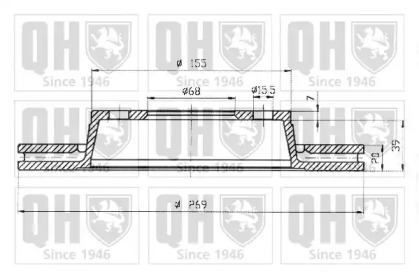 Тормозной диск QUINTON HAZELL BDC3634