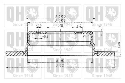 Тормозной диск QUINTON HAZELL BDC3646