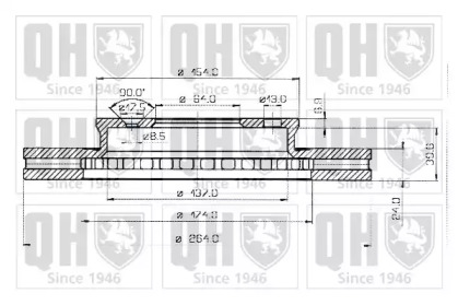 Тормозной диск QUINTON HAZELL BDC3657