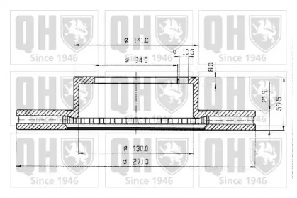 Тормозной диск QUINTON HAZELL BDC3684