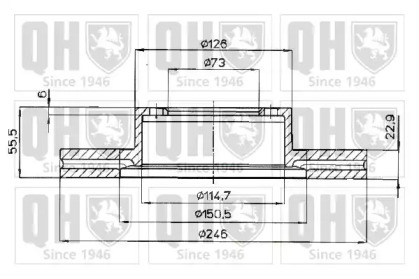 Тормозной диск QUINTON HAZELL BDC3687