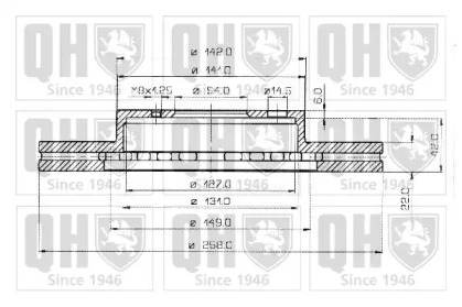 Тормозной диск QUINTON HAZELL BDC3704