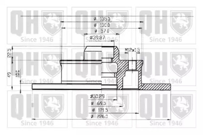 Тормозной диск QUINTON HAZELL BDC3712