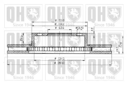 Тормозной диск QUINTON HAZELL BDC3728