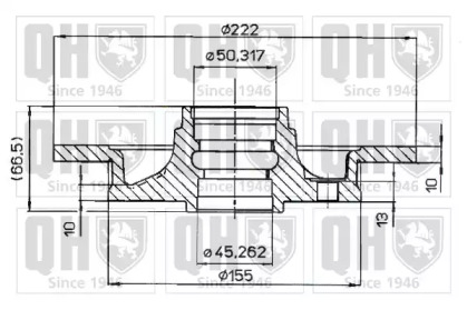 Тормозной диск QUINTON HAZELL BDC3732