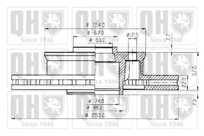 Тормозной диск QUINTON HAZELL BDC3735