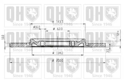 Тормозной диск QUINTON HAZELL BDC3738