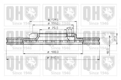 Тормозной диск QUINTON HAZELL BDC3748