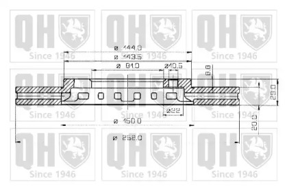 Тормозной диск QUINTON HAZELL BDC3750