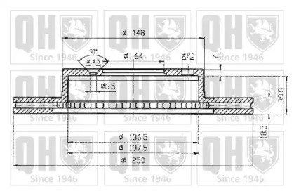 Тормозной диск QUINTON HAZELL BDC3759