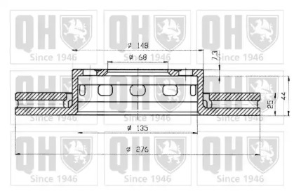 Тормозной диск QUINTON HAZELL BDC3768