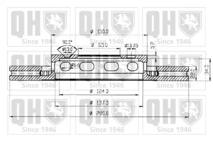 Тормозной диск QUINTON HAZELL BDC3783