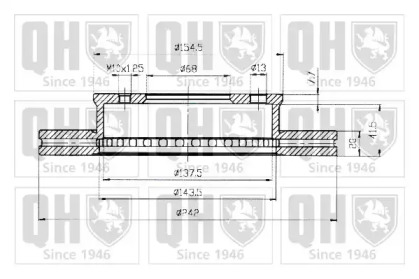 Тормозной диск QUINTON HAZELL BDC3791