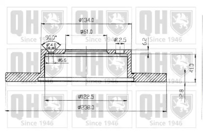 Тормозной диск QUINTON HAZELL BDC3801