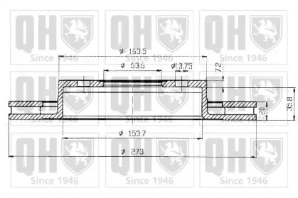 Тормозной диск QUINTON HAZELL BDC3807