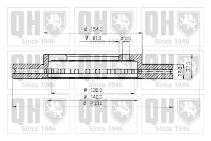 Тормозной диск QUINTON HAZELL BDC3808