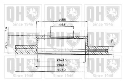 Тормозной диск QUINTON HAZELL BDC3811