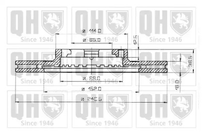 Тормозной диск QUINTON HAZELL BDC3814